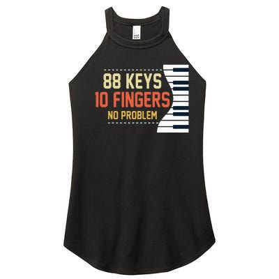 Piano Keys Funny Musician Music 88 Keys Gift Women's Perfect Tri Rocker Tank