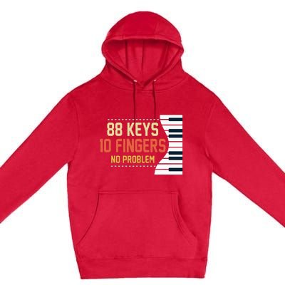 Piano Keys Funny Musician Music 88 Keys Gift Premium Pullover Hoodie