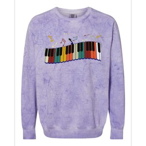 Piano Keyboard For Piano Player Keyboardist Colorblast Crewneck Sweatshirt