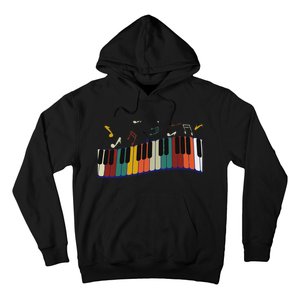 Piano Keyboard For Piano Player Keyboardist Hoodie