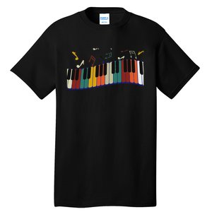 Piano Keyboard For Piano Player Keyboardist Tall T-Shirt