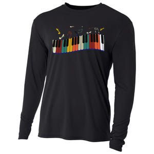 Piano Keyboard For Piano Player Keyboardist Cooling Performance Long Sleeve Crew