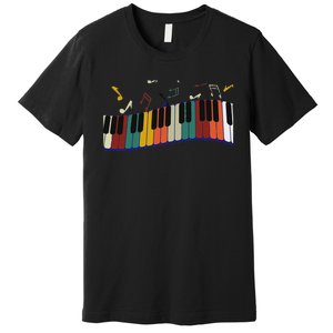 Piano Keyboard For Piano Player Keyboardist Premium T-Shirt