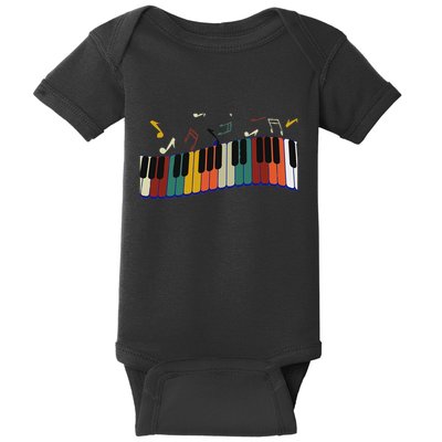 Piano Keyboard For Piano Player Keyboardist Baby Bodysuit