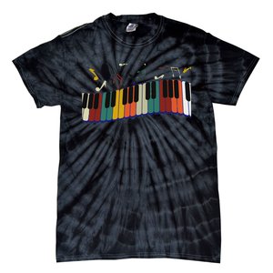 Piano Keyboard For Piano Player Keyboardist Tie-Dye T-Shirt