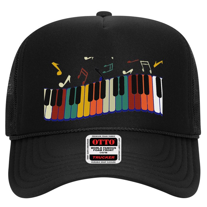 Piano Keyboard For Piano Player Keyboardist Trucker Hat