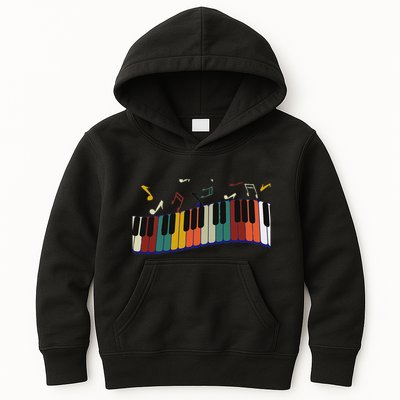 Piano Keyboard For Piano Player Keyboardist Kids Hoodie