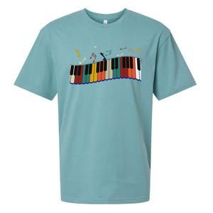 Piano Keyboard For Piano Player Keyboardist Sueded Cloud Jersey T-Shirt