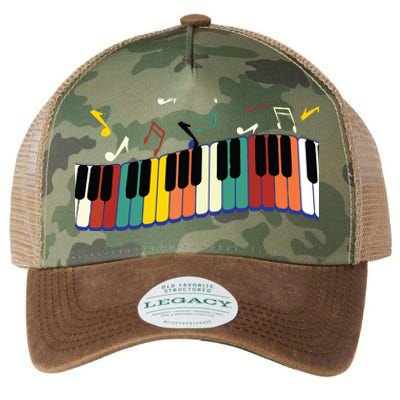 Piano Keyboard For Piano Player Keyboardist Legacy Tie Dye Trucker Hat