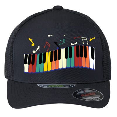 Piano Keyboard For Piano Player Keyboardist Flexfit Unipanel Trucker Cap