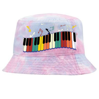 Piano Keyboard For Piano Player Keyboardist Tie-Dyed Bucket Hat