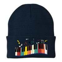 Piano Keyboard For Piano Player Keyboardist Knit Cap Winter Beanie