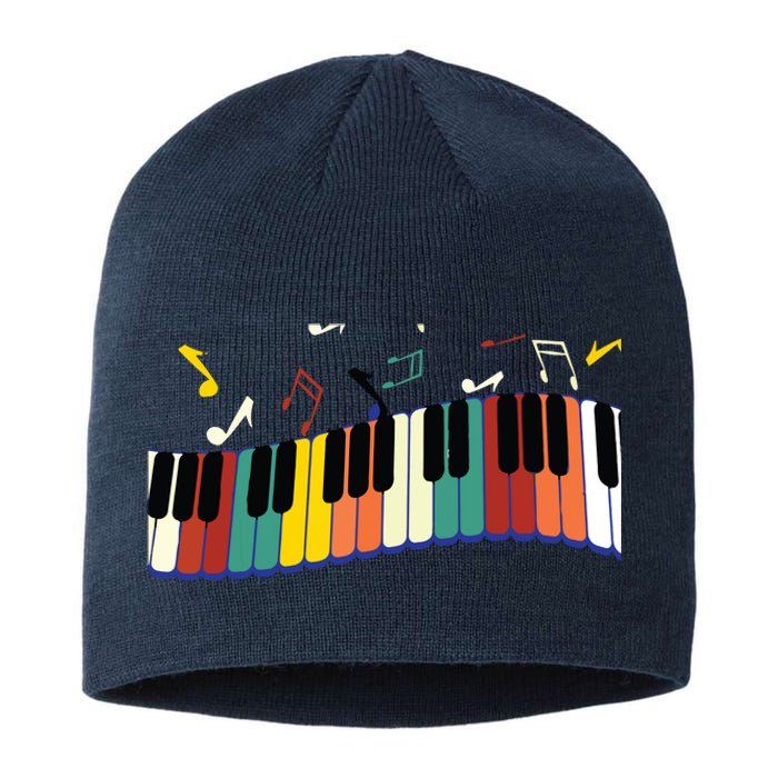 Piano Keyboard For Piano Player Keyboardist Sustainable Beanie