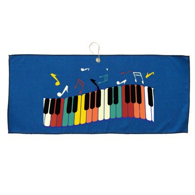 Piano Keyboard For Piano Player Keyboardist Large Microfiber Waffle Golf Towel