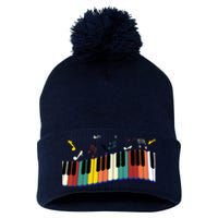 Piano Keyboard For Piano Player Keyboardist Pom Pom 12in Knit Beanie