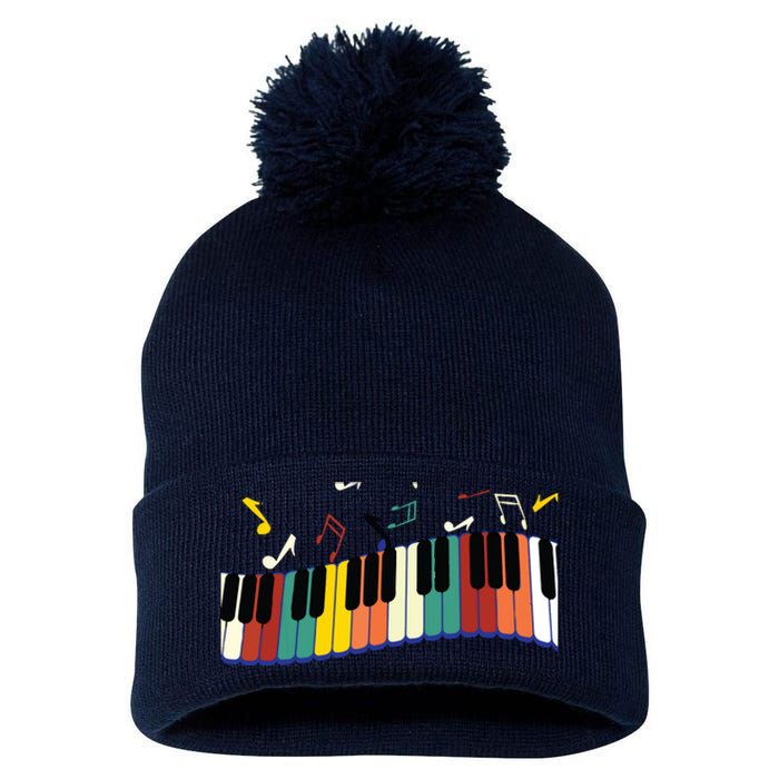 Piano Keyboard For Piano Player Keyboardist Pom Pom 12in Knit Beanie