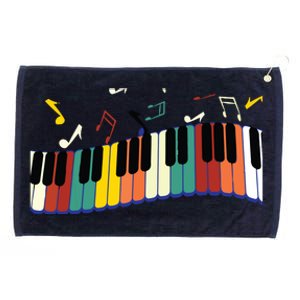 Piano Keyboard For Piano Player Keyboardist Grommeted Golf Towel