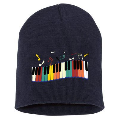 Piano Keyboard For Piano Player Keyboardist Short Acrylic Beanie