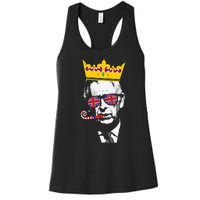 Party King Funny Coronation King Charles Union Jack & Crown Women's Racerback Tank