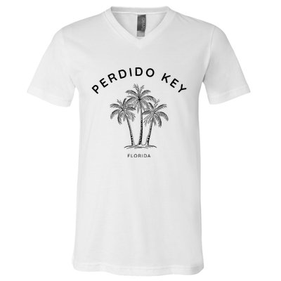 Perdido Key Fl Vintage Florida Holiday Souvenir V-Neck T-Shirt