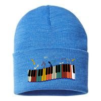 Piano Keyboard For Piano Player Keyboardist Gift Sustainable Knit Beanie