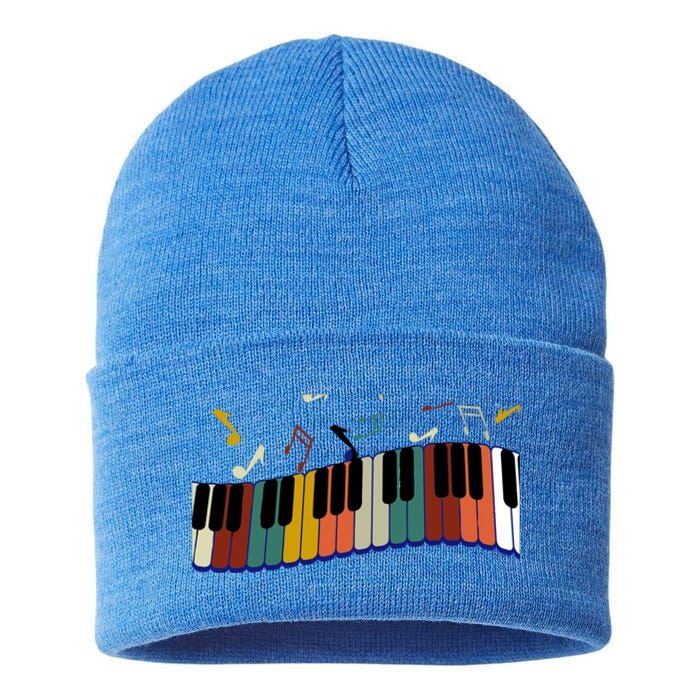 Piano Keyboard For Piano Player Keyboardist Gift Sustainable Knit Beanie