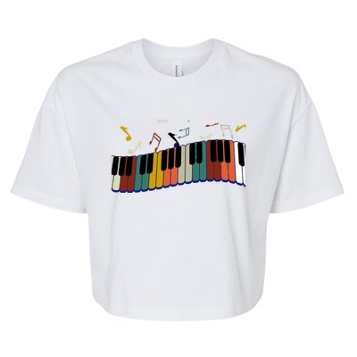 Piano Keyboard For Piano Player Keyboardist Gift Bella+Canvas Jersey Crop Tee