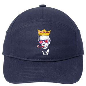 Party King Funny Coronation King Charles Union Jack And Crown Meaningful Gift 7-Panel Snapback Hat