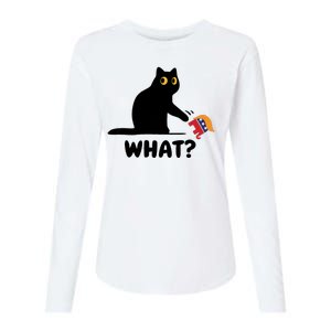 President Kamala Harris 2024 Victory Funny Antitrump Cat Womens Cotton Relaxed Long Sleeve T-Shirt