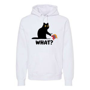 President Kamala Harris 2024 Victory Funny Antitrump Cat Premium Hoodie