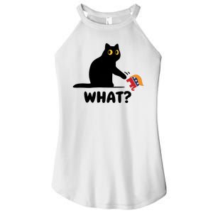 President Kamala Harris 2024 Victory Funny Antitrump Cat Women's Perfect Tri Rocker Tank