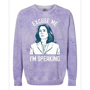 President Kamala Harris Excuse Me Im Speaking Colorblast Crewneck Sweatshirt