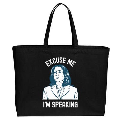 President Kamala Harris Excuse Me Im Speaking Cotton Canvas Jumbo Tote