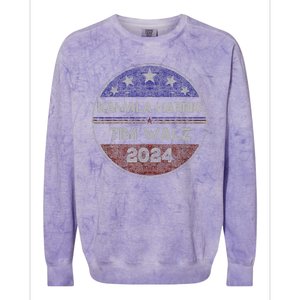 Patriotic Kamala Harris Tim Walz 2024 For President Colorblast Crewneck Sweatshirt