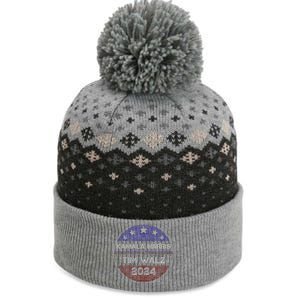 Patriotic Kamala Harris Tim Walz 2024 For President The Baniff Cuffed Pom Beanie