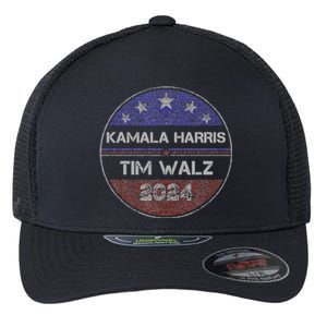 Patriotic Kamala Harris Tim Walz 2024 For President Flexfit Unipanel Trucker Cap