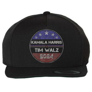 Patriotic Kamala Harris Tim Walz 2024 For President Wool Snapback Cap