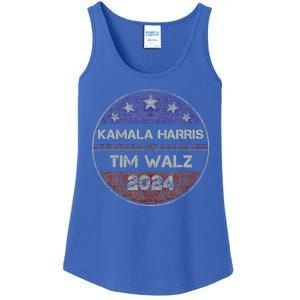 Patriotic Kamala Harris Tim Walz 2024 For President Ladies Essential Tank