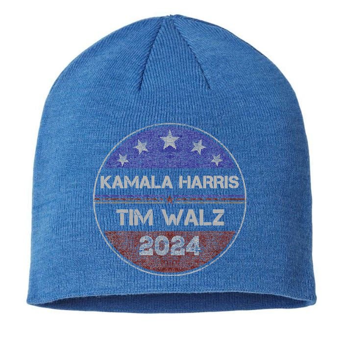 Patriotic Kamala Harris Tim Walz 2024 For President Sustainable Beanie