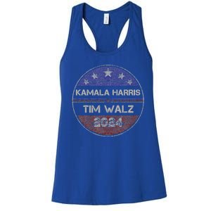 Patriotic Kamala Harris Tim Walz 2024 For President Women's Racerback Tank