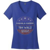 Patriotic Kamala Harris Tim Walz 2024 For President Women's V-Neck T-Shirt