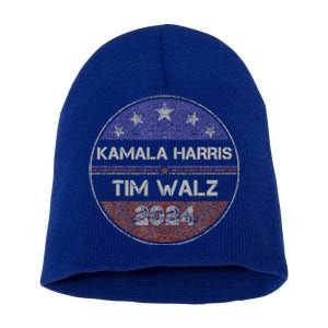 Patriotic Kamala Harris Tim Walz 2024 For President Short Acrylic Beanie