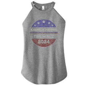 Patriotic Kamala Harris Tim Walz 2024 For President Women's Perfect Tri Rocker Tank