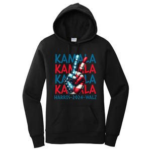 Peace Kamala Harris Tim Walz Women's Pullover Hoodie