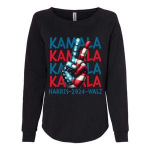 Peace Kamala Harris Tim Walz Womens California Wash Sweatshirt