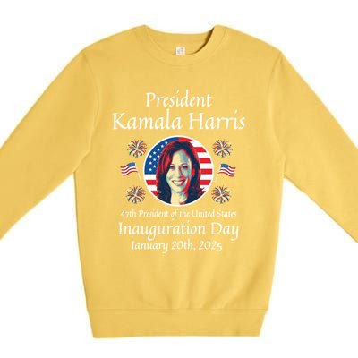 President Kamala Harris Inauguration 2025 Memorabilia Gift Premium Crewneck Sweatshirt