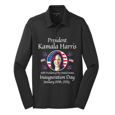 President Kamala Harris Inauguration 2025 Memorabilia Gift Silk Touch Performance Long Sleeve Polo