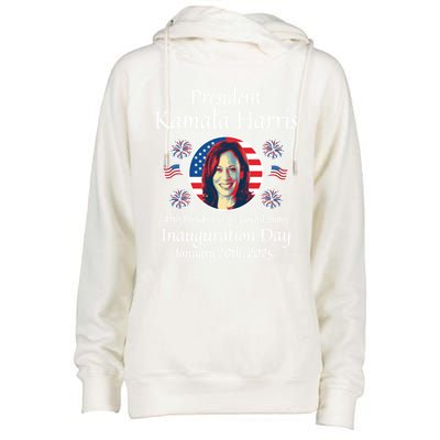 President Kamala Harris Inauguration 2025 Memorabilia Gift Womens Funnel Neck Pullover Hood