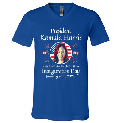 President Kamala Harris Inauguration 2025 Memorabilia Gift V-Neck T-Shirt