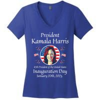 President Kamala Harris Inauguration 2025 Memorabilia Gift Women's V-Neck T-Shirt